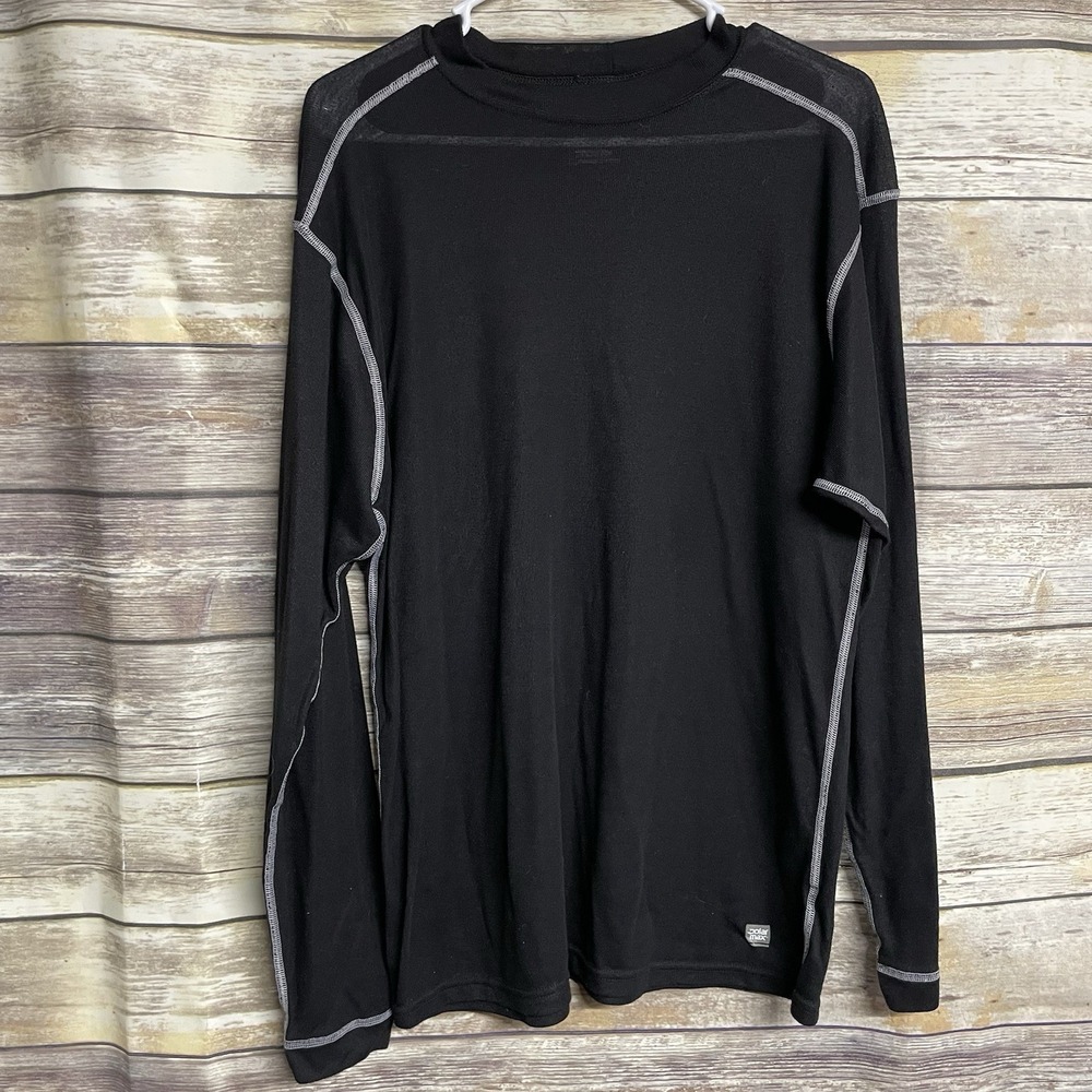 Polarmax Technical Base Layer Acclimate Dry‎ Mens XL Black long sleeve top Shirt
